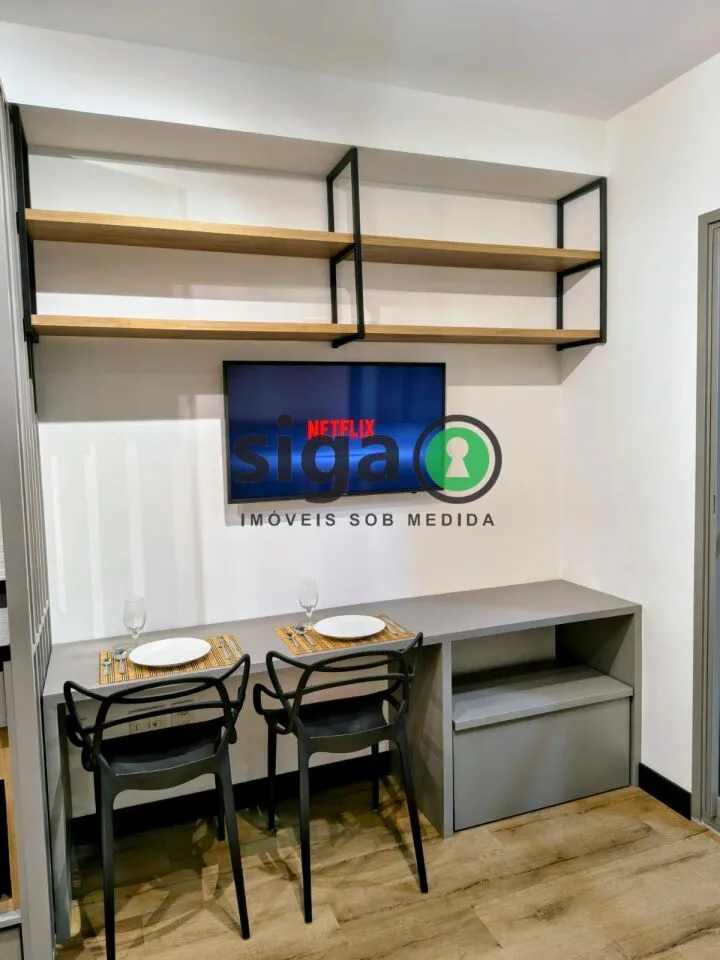 Imagem Studio mobiliado de 30m² para locação a 5 minutos da estação Borba Gato