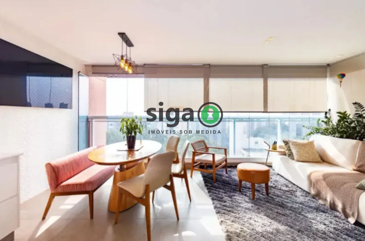 Imagem Apartamento à venda e locação, MOBILIADO, com 184m², 3 quartos e 3 vagas no Morumbi