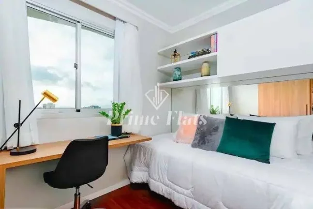 Imagem Flat disponível para venda no Bela Cintra Stay by Atlantica Residences, com 48,40m², 2 dormitórios e 1 vaga