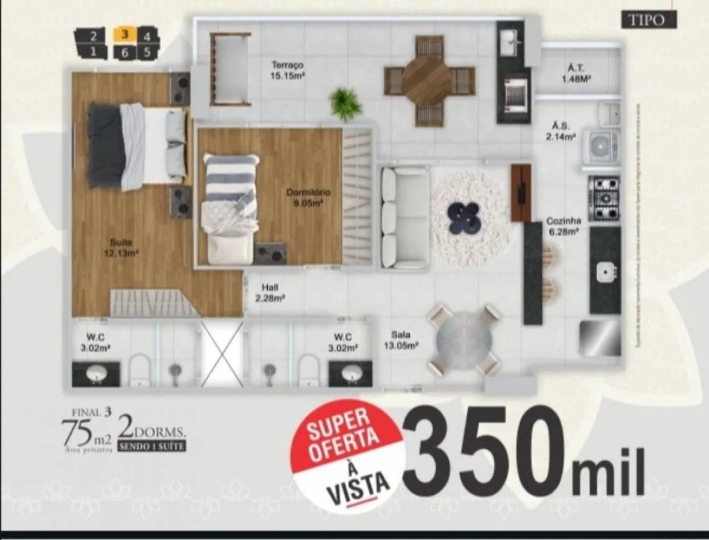 Imagem Apartamento à Venda em Aviação, Praia Grande - SP