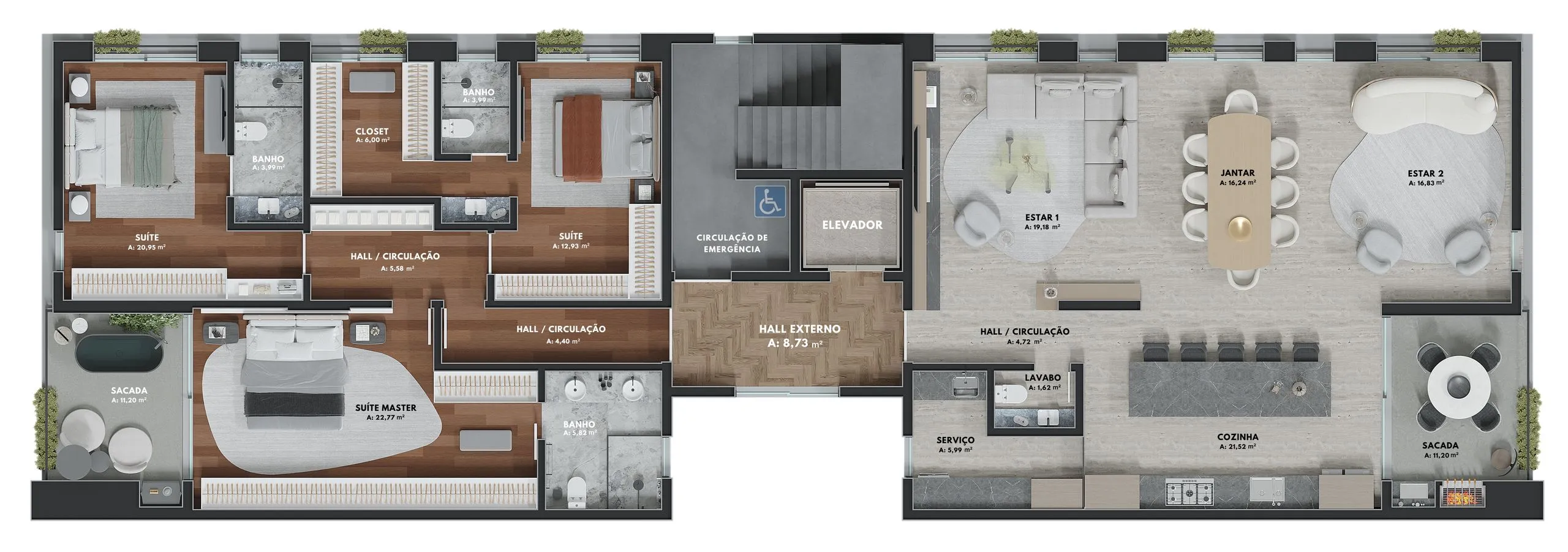 Imagem Apartamento à venda em Caxias do Sul, São Leopoldo, com 3 quartos, 108.38m2