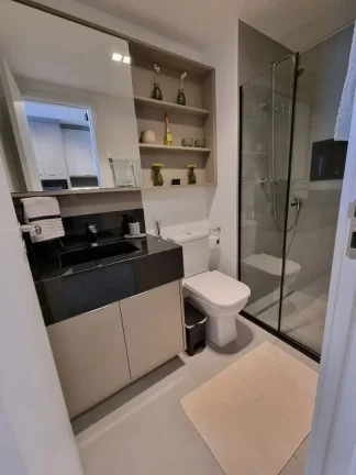Imagem Imperdível - Apartamento para Venda ou Locação no Brooklin, São Paulo-SP: 1 quarto, 1 banheiro, 24m².