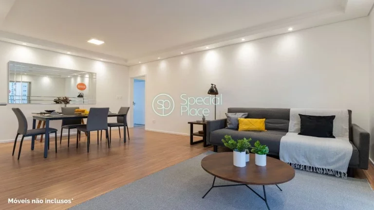 Imagem Ótimo apartamento com 113m² em Moema Pássaros. Living para dois ambientes, varanda, 03 dormitóri...