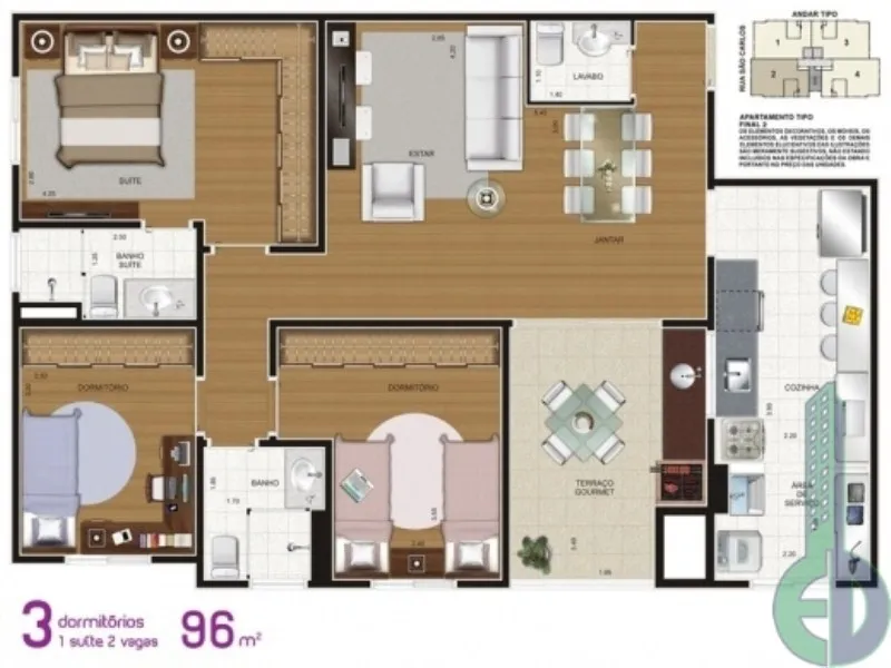 Imagem Apartamento à venda com 3 quartos em Santa Paula São Caetano do Sul SP