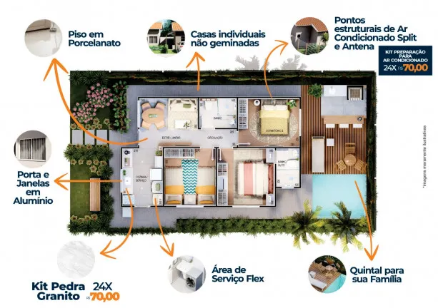 Imagem Casa com 2 Quartos à Venda, 180 m² em Marimbá - Betim