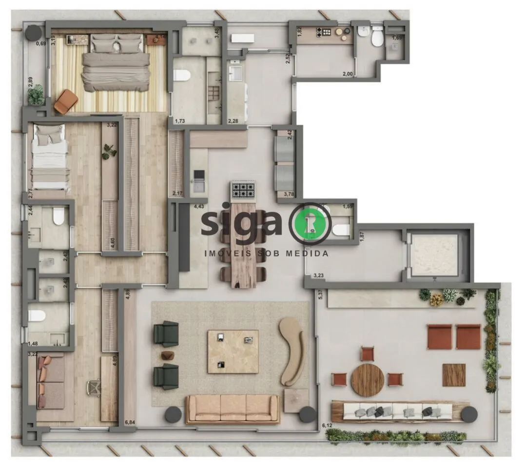 Imagem Apartamento para venda no Itaim Bibi com 3 quartos