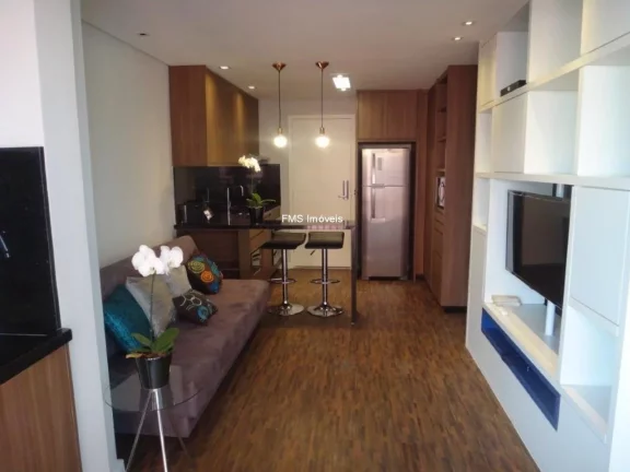 Imagem Apartamento à venda ou locação na Bela Vista: 1 quarto, 1 sala, 1 banheiro, 1 vaga de garagem e 42 m².
