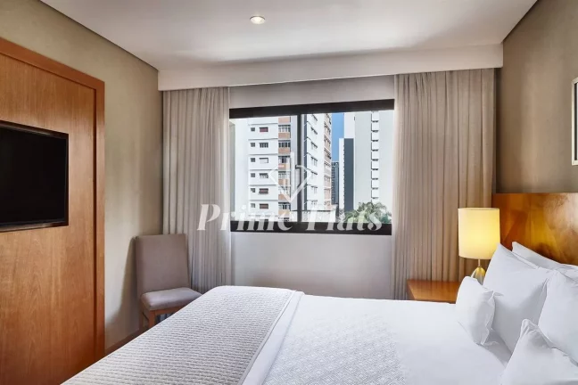 Imagem Flat disponível para venda no George V Residence Casa Branca no Jardim Paulista, com 62m², 1 dormitório e 1 vaga