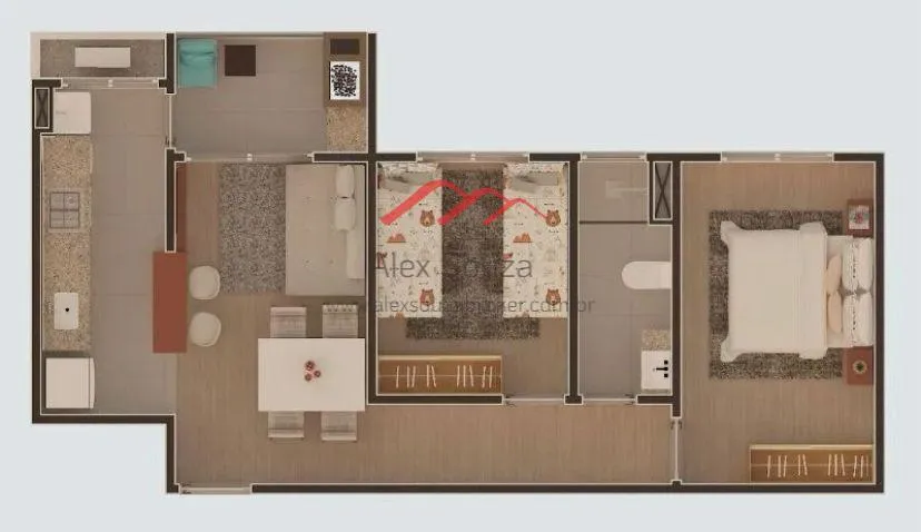 Imagem Apartamento para Venda em Sumaré, Jardim Basilicata, 2 dormitórios, 1 banheiro, 1 vaga