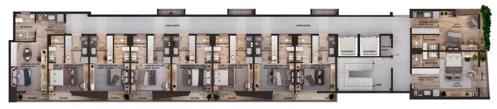 Imagem Flat à venda rentabilizando por R$ 450.000 - Bessa - João Pessoa/PB