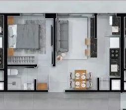 Imagem Apartamento 1 Dormitório - Bairro Centro