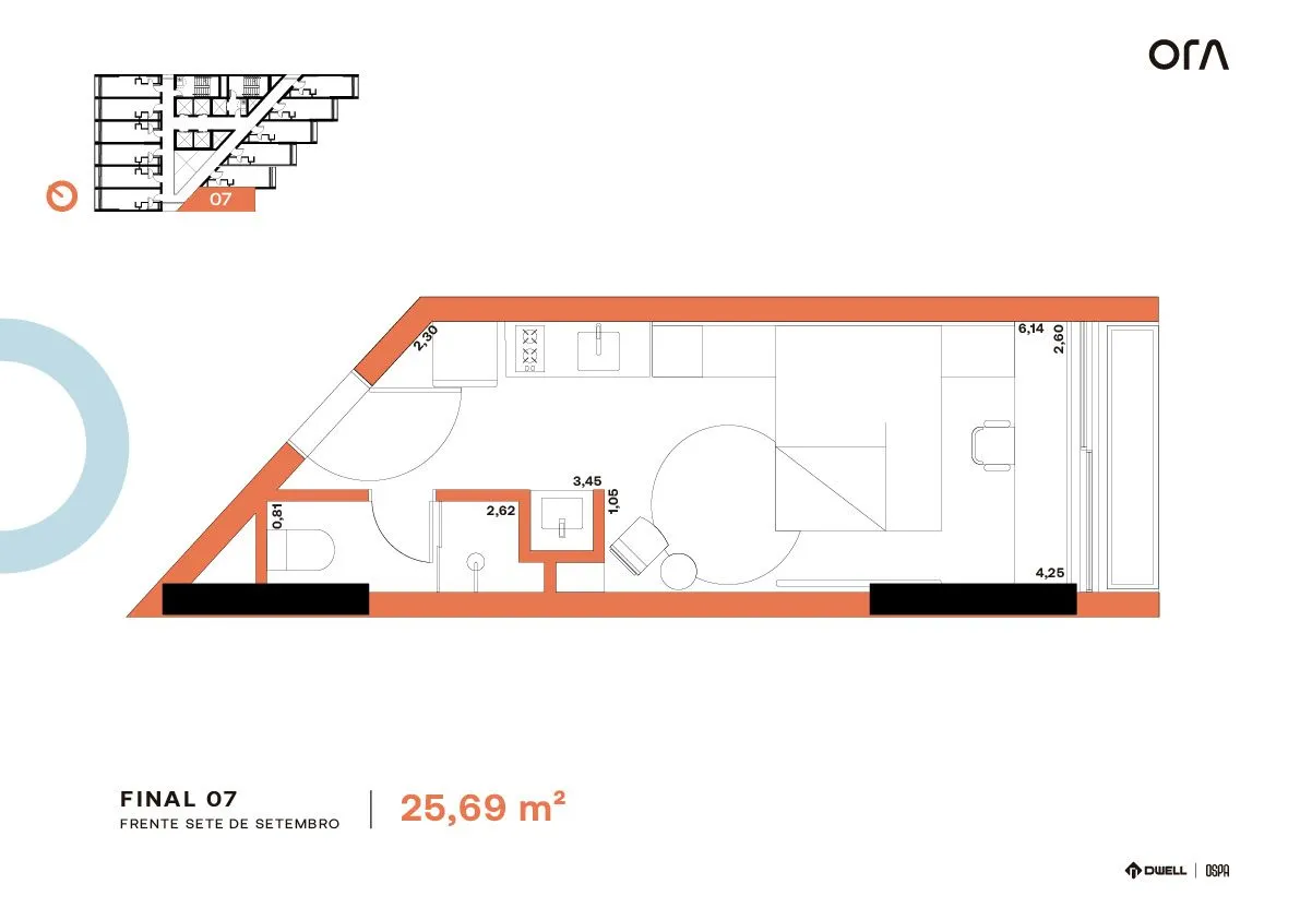 Imagem Studio à venda em Porto Alegre, Centro Histórico, com 1 quarto, 24.9m2