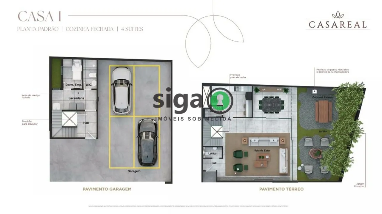 Imagem Casa em condomínio para venda no Real Parque 04 suítes, São Paulo - SP