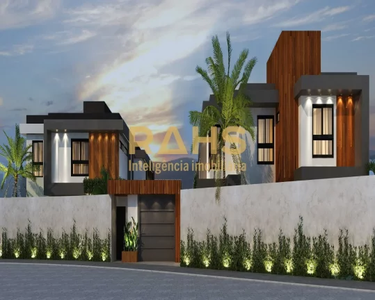 Imagem Excelente casa em construção em condomínio fechado no bairro América, em região nobre de Joinvi...