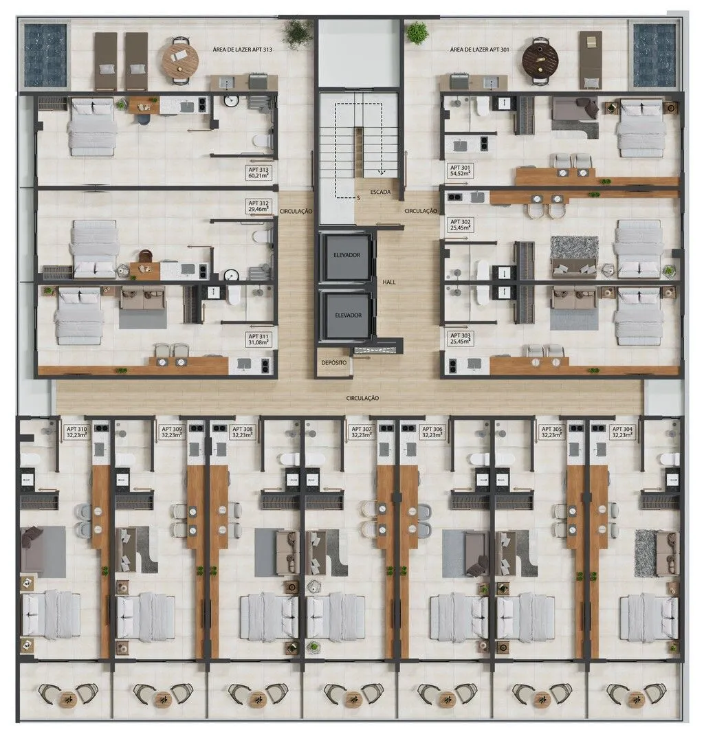 Imagem Flat à venda, 27 m² por R$ 418.997,00 - Bessa - João Pessoa/PB