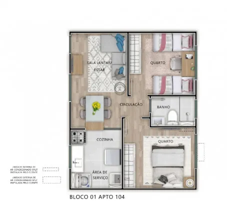Imagem Apartamento com 2 Quartos à Venda, 43 m² em Vila São Paulo - Mogi das Cruzes