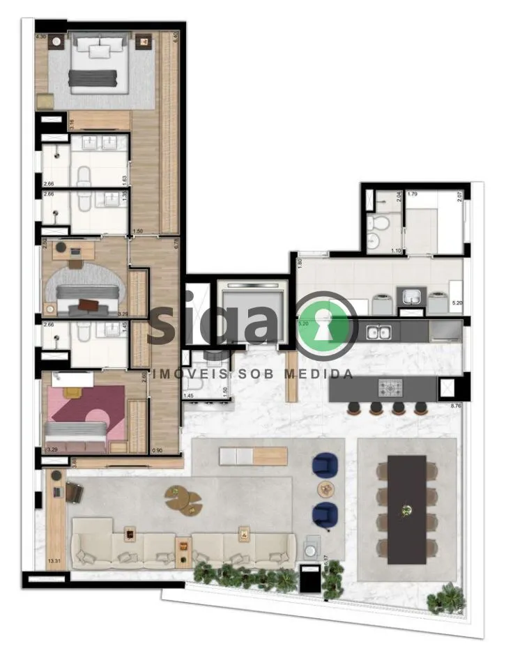 Imagem Apartamento para venda no Itaim Bibi 04 suítes, São Paulo - SP
