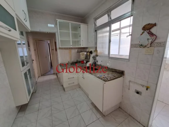 Imagem Apartamento à venda com 110m², 2 quartos, suite, dependência, vista mar frontal, andat alto por R$1.050.000,00 na Pompéia em Santos