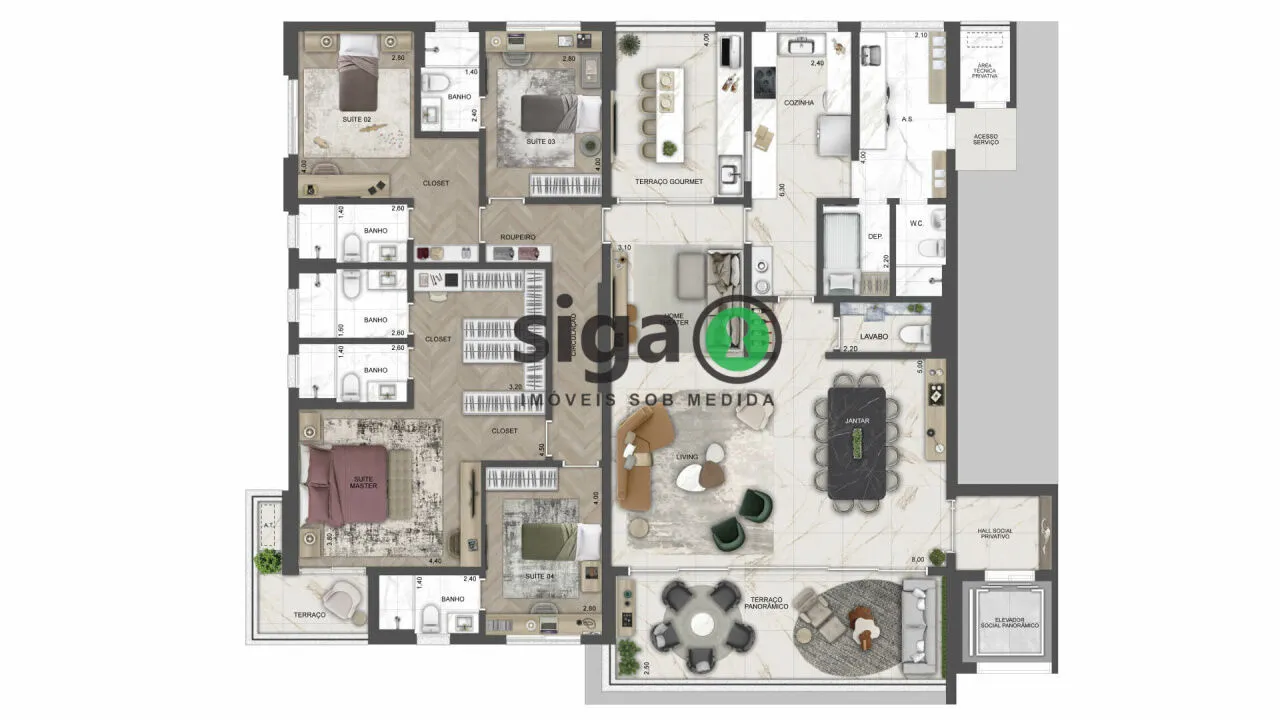 Imagem Apartamento para venda em Moema 04 suítes, São Paulo - SP