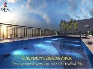 Imagem Apartamento à venda no Brás, São Paulo-SP: 2 quartos, 2 salas, 1 banheiro, 1 vaga e 52m² no Residencial Capital Brás!