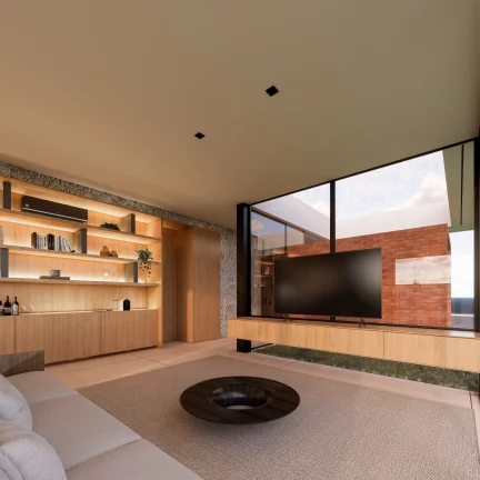 Imagem LINDA E EXCLUSIVA RESIDÊNCIA TÉRREA COM UM PROJETO TOTALMENTE DIFERENCIADO E EM UM LOTE COM POSIÇÃO PRIVILEGIADA NO CONDOMINIO.