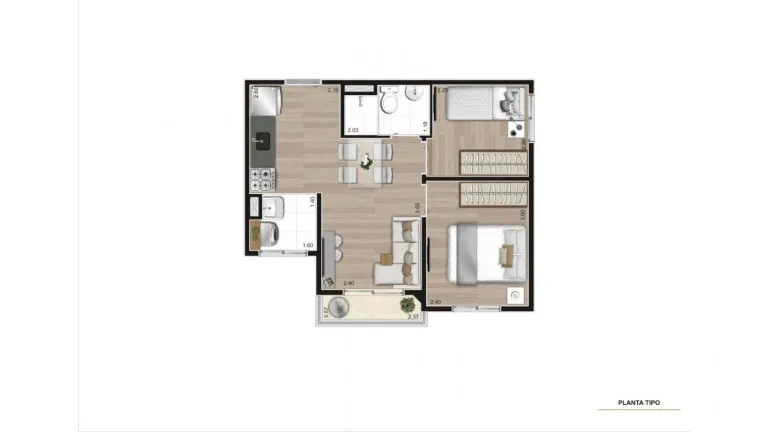 Imagem Apartamento com 2 Quartos à Venda, 37 m² em Jardim Planalto - São Paulo