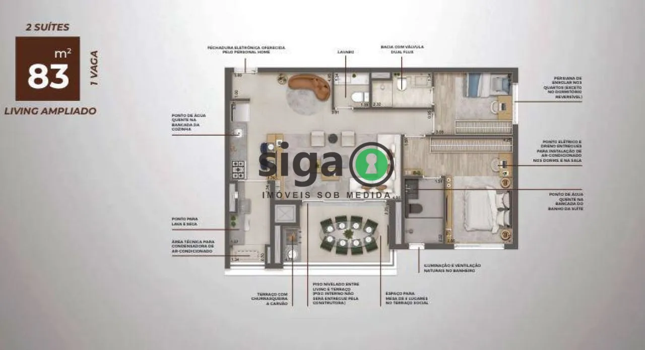 Imagem Apartamento para venda no Butantã, São Paulo - SP