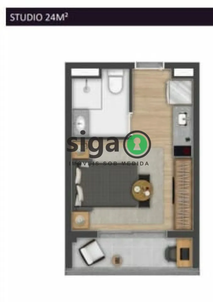 Imagem Studio á venda 24m² localizado no Brooklin/SP