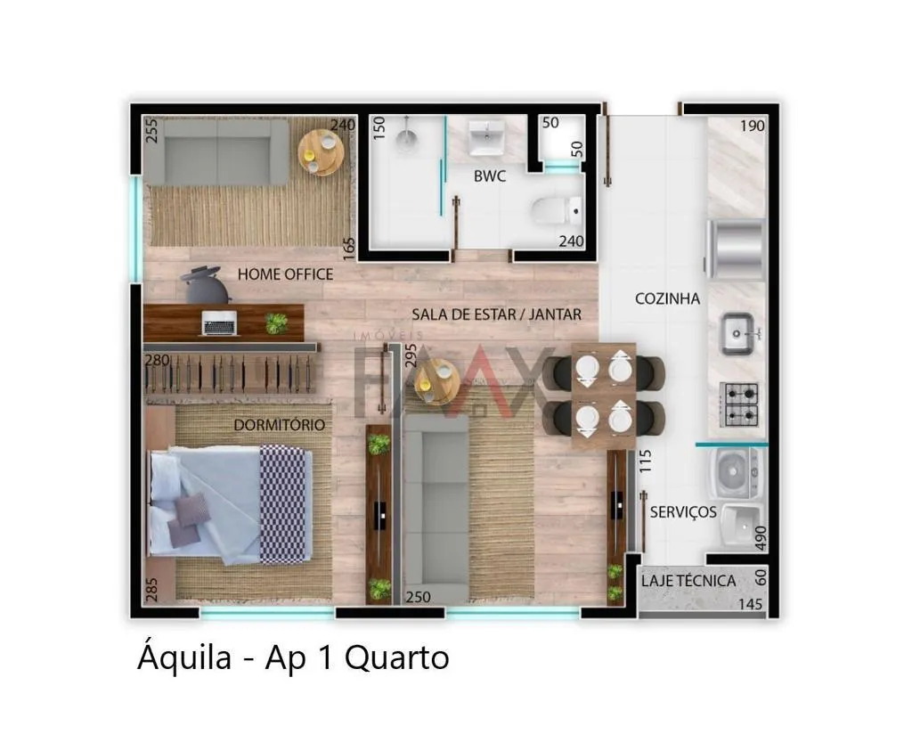 Imagem Áquila Residencial com apartamentos Studios, 2 quartos e Duplex em Guarapuava PR