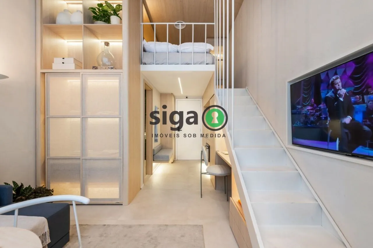 Imagem Studio pé direito 3,70m em um dos endereços mais desejados de São Paulo.