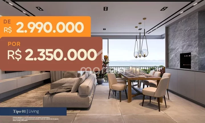 Foto do imóvel Apartamento com 3 quartos, Perequê - Porto Belo