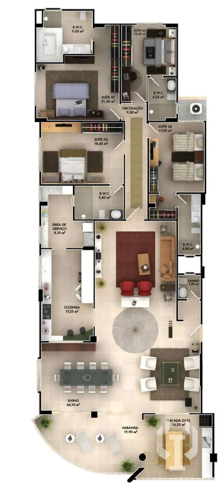 Imagem Apartamento à venda, no EDIFÍCIO MOUNT EVEREST em Itapema, Meia Praia, com 4 quartos, 268,27m2