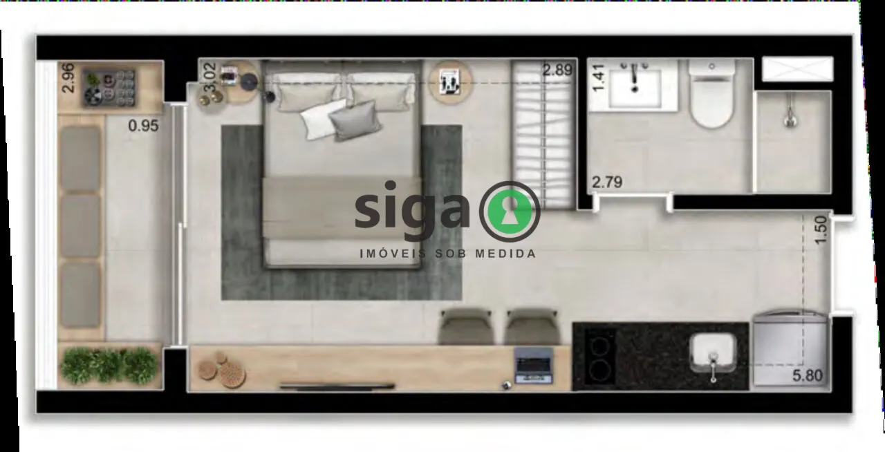 Imagem Studio NR à venda na Chácara Klabin de 23m² com 1 suíte - São Paulo