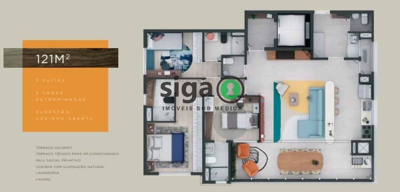Imagem Apto novo - 3 Suites em Moema