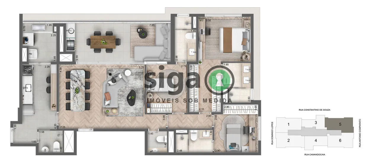Imagem Apartamento 3 suítes e 2 vagas pronto para morar no Campo Belo l BOTHANIC