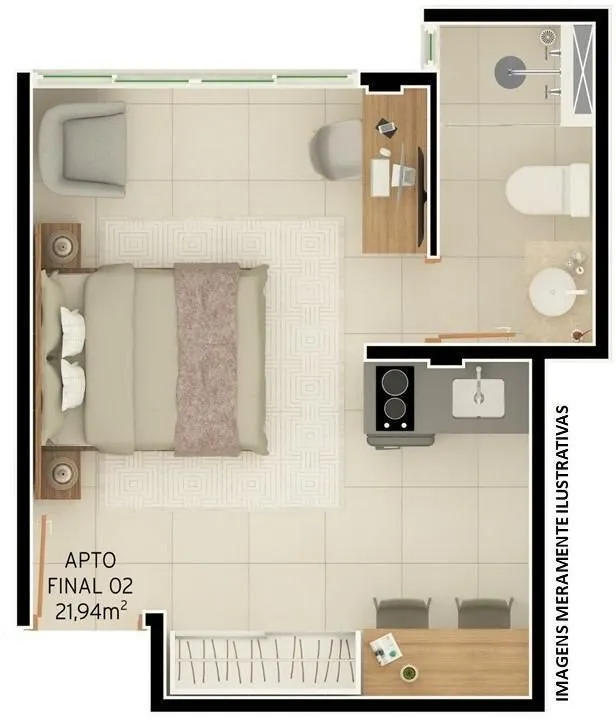 Imagem Flat à venda, 19 m² por R$ 334.997,00 - Intermares - Cabedelo/PB