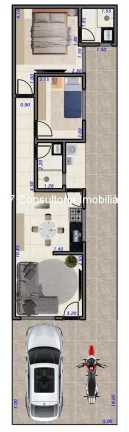 Imagem 2 quartos sendo 1 suíte. em Indaiatuba S.P