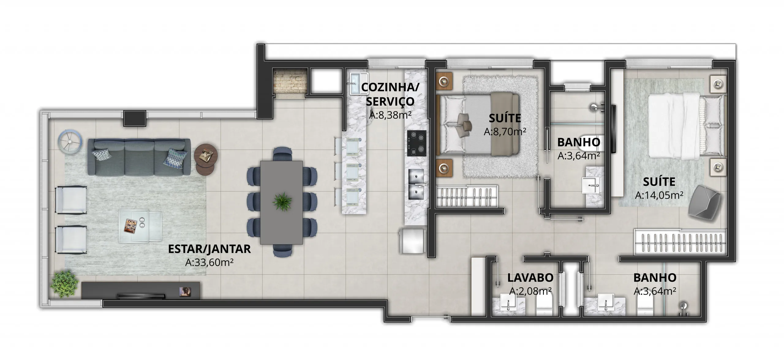 Imagem Apartamento à venda em Torres, Centro, com 2 quartos, 77.94m2