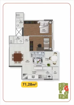 Imagem Apartamento com 2 dorms, Guilhermina, Praia Grande - R$ 476 mil, Cod: 2770