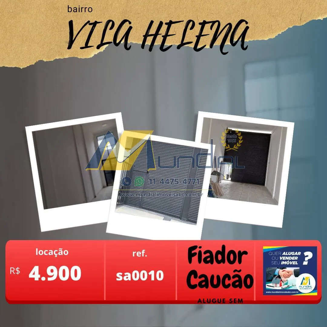 Imagem Alugo Salão Comercial em Santo André, Vila Helena