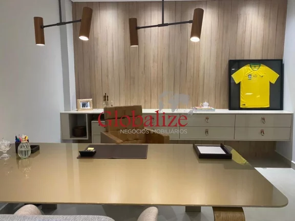 Imagem Sala comercial à venda com 100m², 1 vaga, recepção por R$480.000,00 na Vila Mathias em Santos