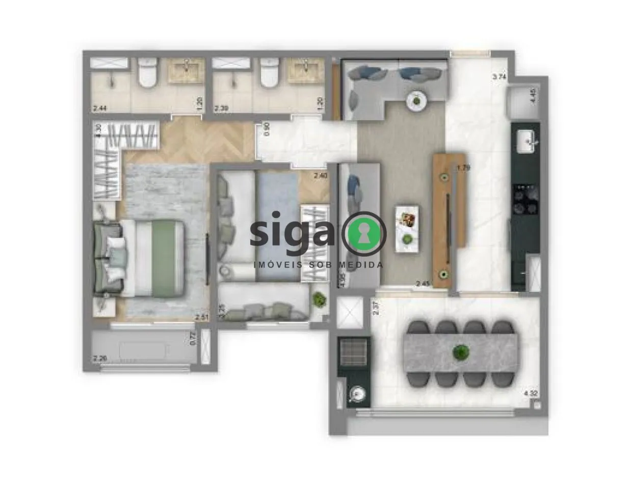 Imagem Apartamento à venda, 2 Quartos, 1 vaga, 68m², Saúde-SP