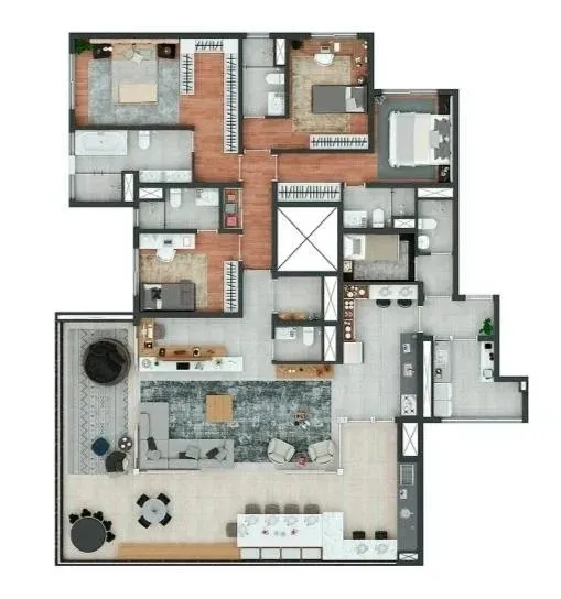 Imagem Apartamento para Venda em São Paulo, Pinheiros, 4 dormitórios, 4 suítes, 5 banheiros, 3 vagas