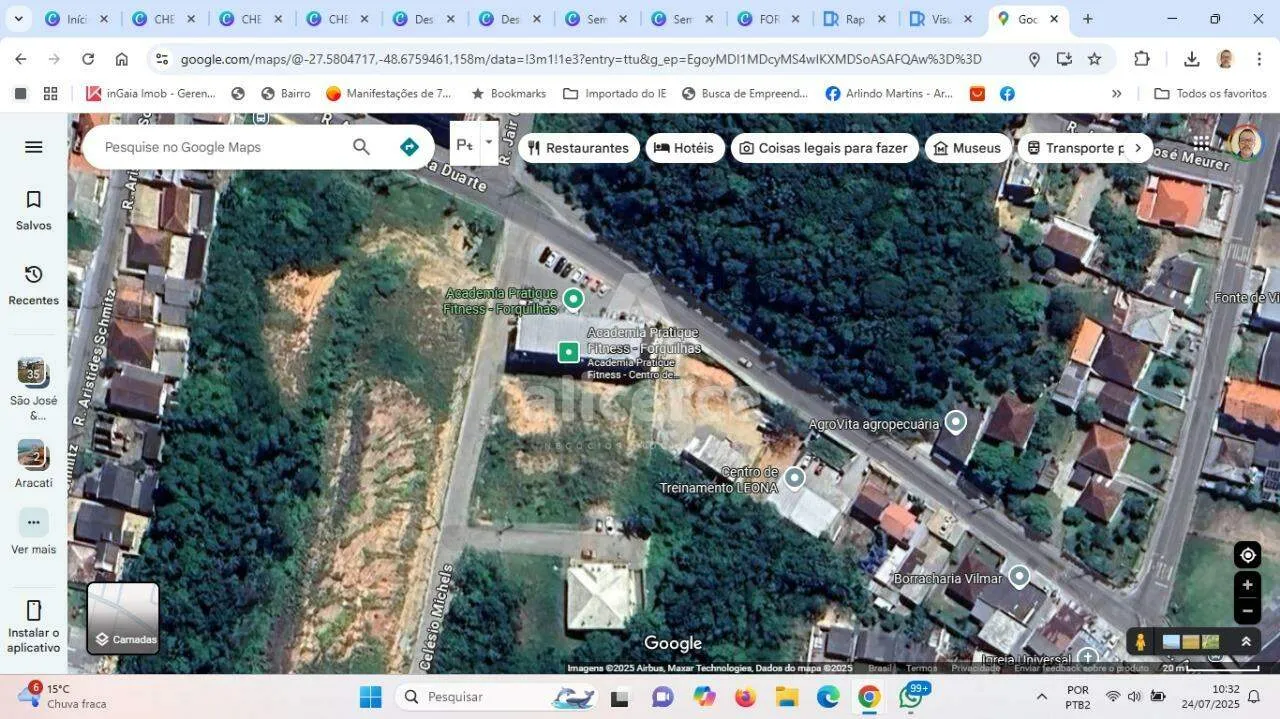Imagem Terreno à venda com , 301,36m² em Forquilhas São José