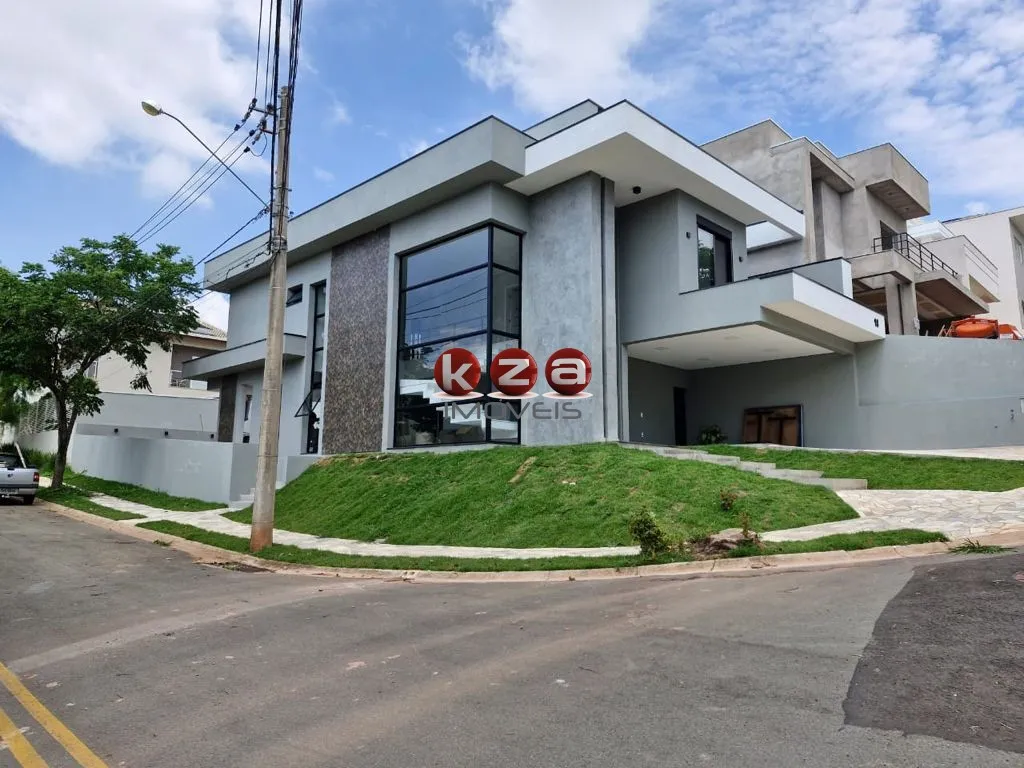 Imagem Casa Moderna e nova a venda em condomínio de alto padrão em Valinhos-SP, : 3 suítes, 4 vagas, 280m².gourmet com piscina.