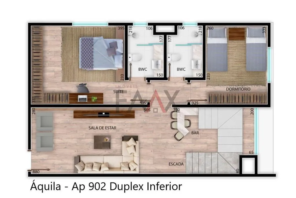 Imagem Áquila Residencial com apartamentos Studios, 2 quartos e Duplex em Guarapuava PR