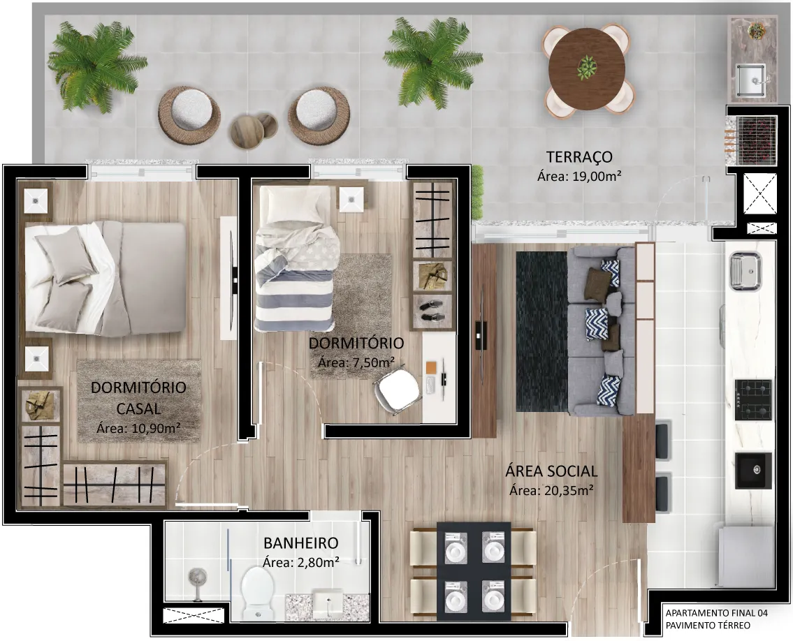 Imagem Apartamento 2 quartos para venda no bairro De Lazzer em Caxias do Sul