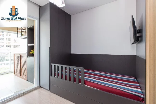 Imagem Apartamento Mobiliado à Venda No Brooklin Com 2 Dormitórios Sendo1 Suíte e 1 Vaga