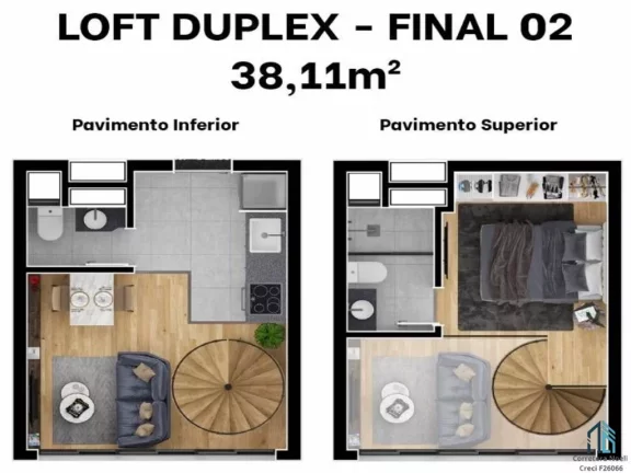 Imagem Apartamento a venda 02 quartos c/suíte no Água Verde em Curitiba PR