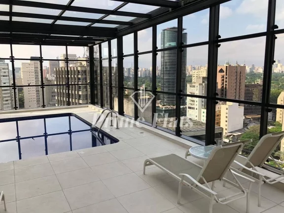 Imagem Flat disponível para locação no Hotel Address Faria Lima by Intercity com 42m², 1 dormitório e 1 vaga
